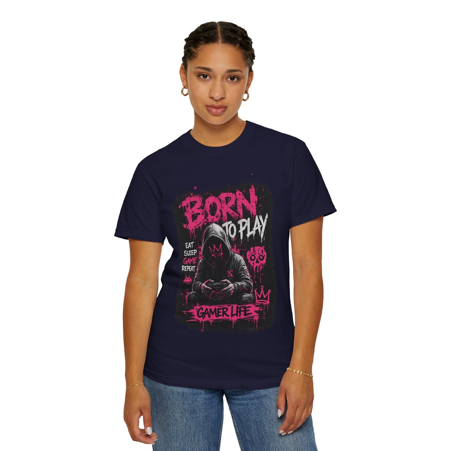 Gamer Life T-Shirt — "Born to Play" Hooded Player Graphic Tee