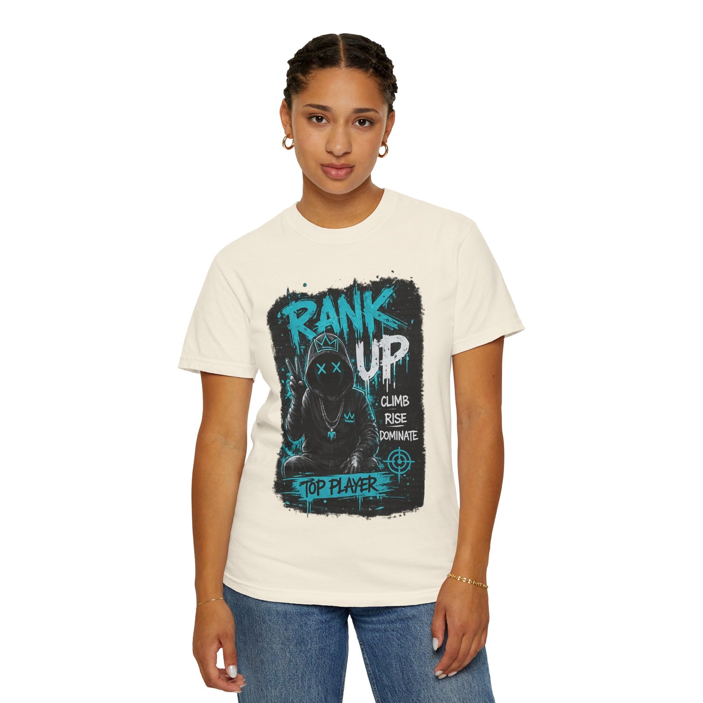Rank Up Gaming T-Shirt — "Top Player" Gamer Graphic Tee