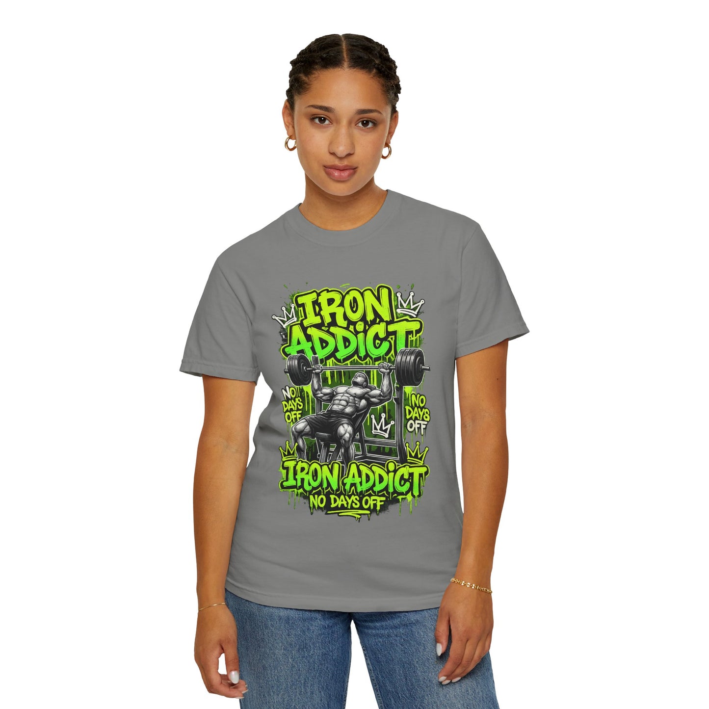 Iron Addict weightlifting graphic tee | T-Shirt