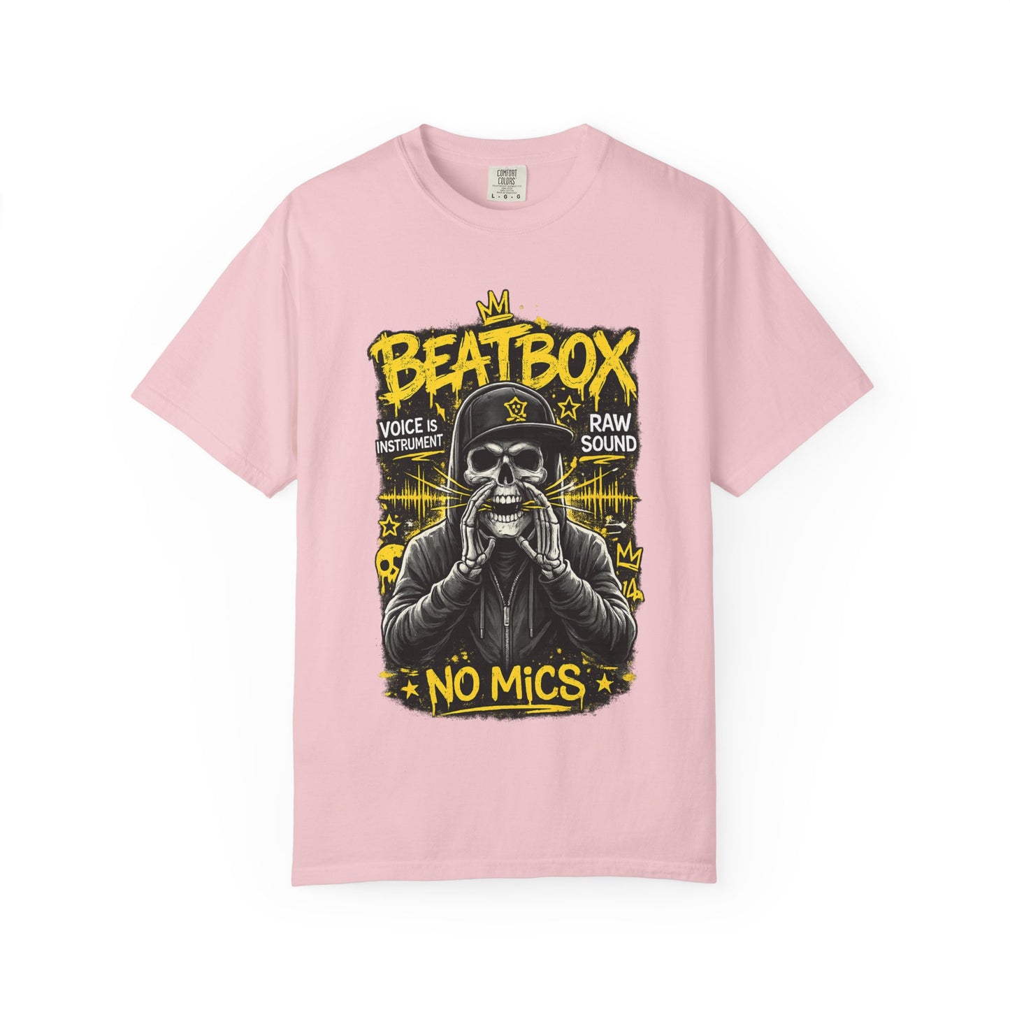 Beatbox No Mics T-Shirt — Skull Vocalist Streetwear Tee