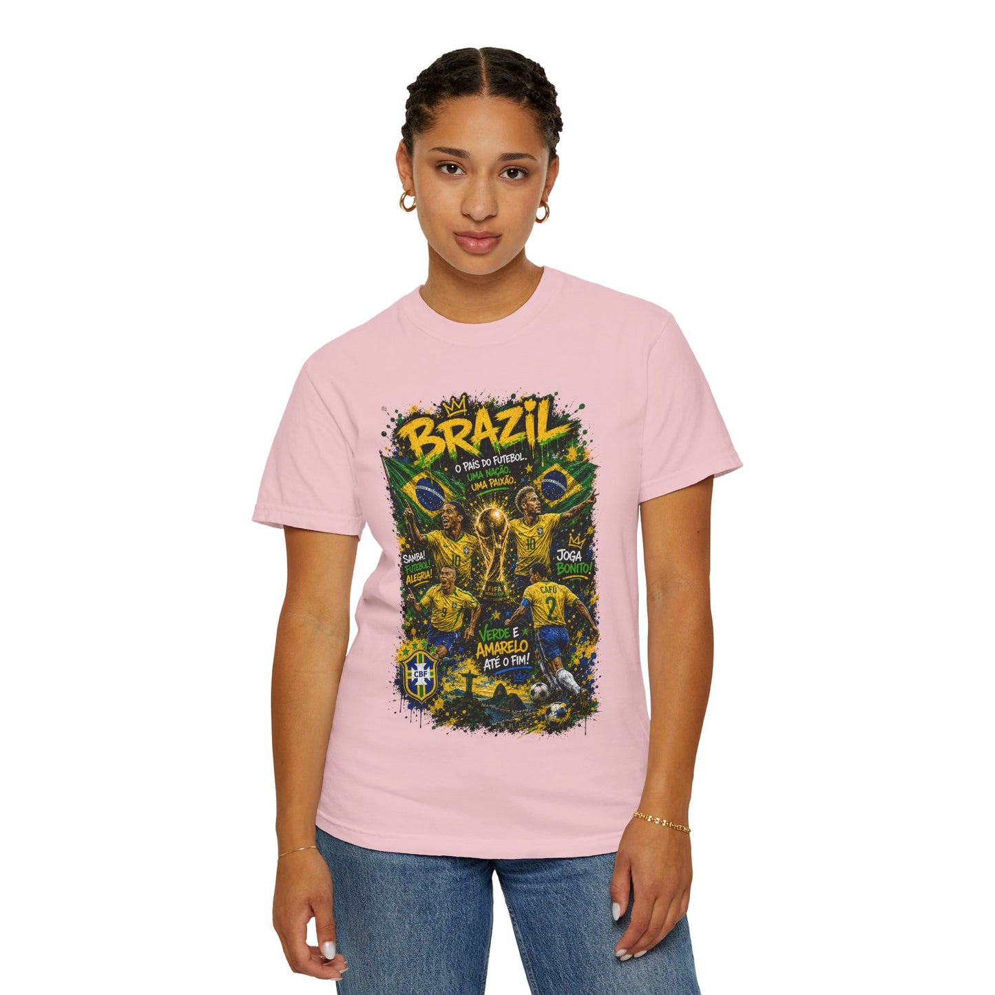 Brazil Football Players T-shirt | Brazilian Soccer Graphic Tee