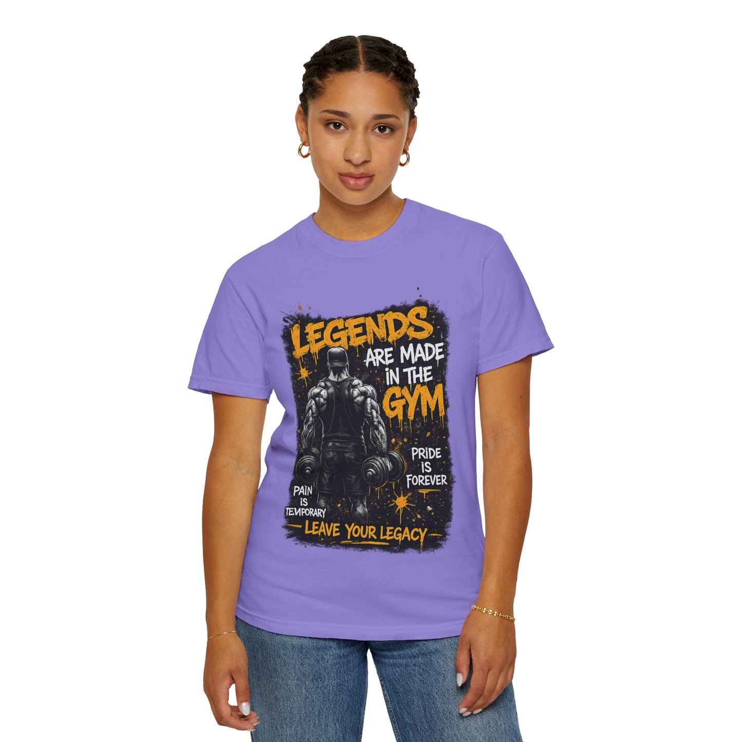 Legends Are Made in the Gym T-Shirt — Motivational Weightlifting Tee
