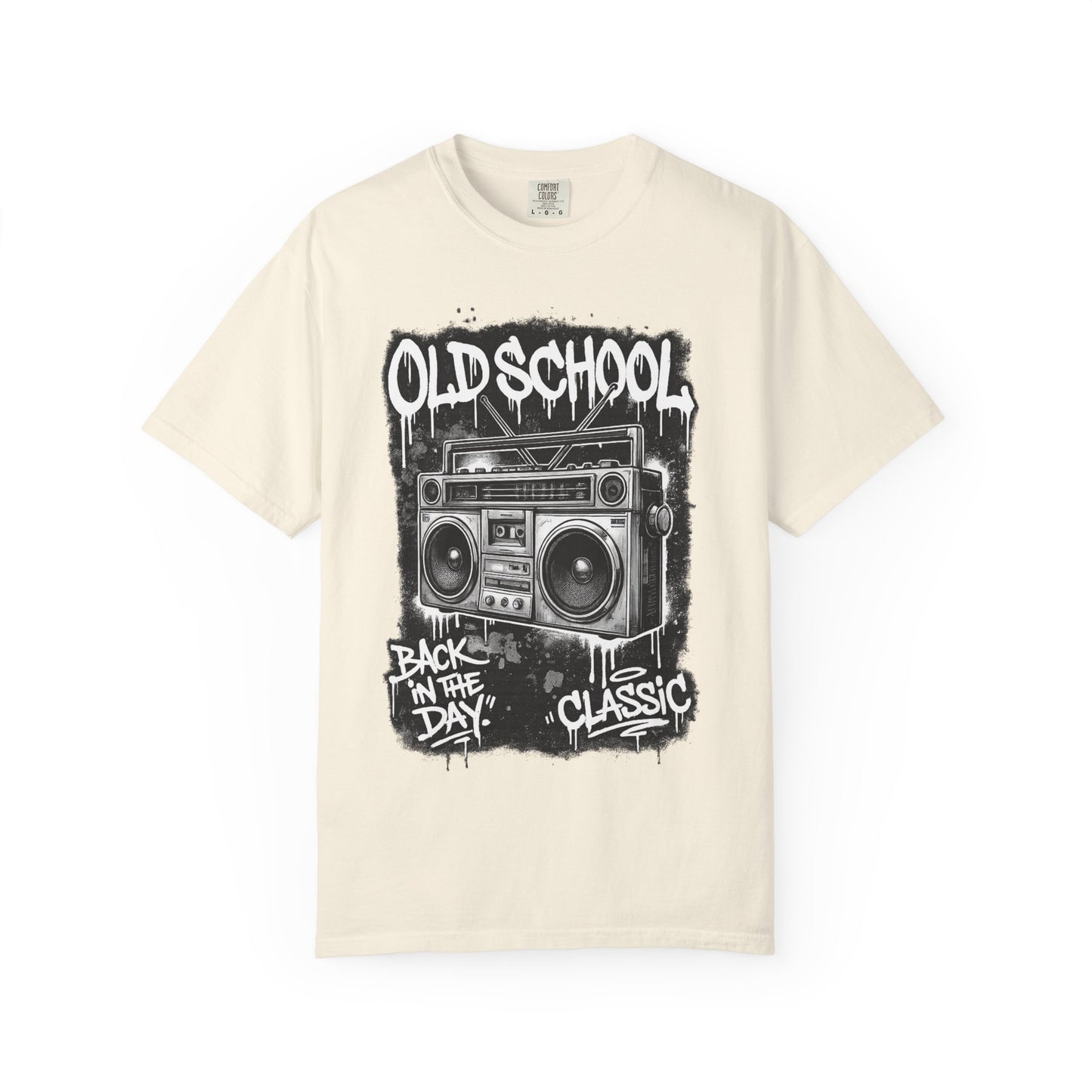 Old School Boombox T-Shirt — "Back in the Day" Vintage Hip Hop Graphic Tee