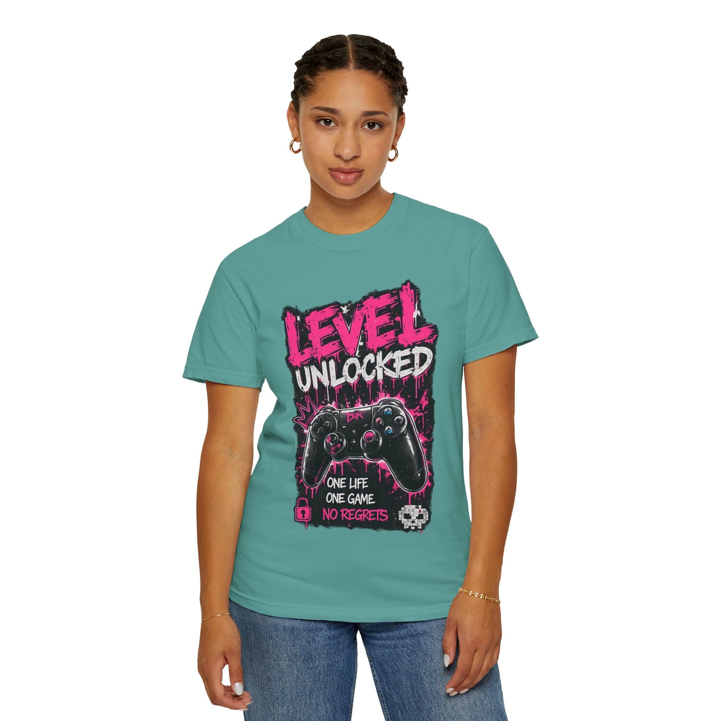 Level Unlocked Gamer T-Shirt — "One Life, One Game" Graphic Tee