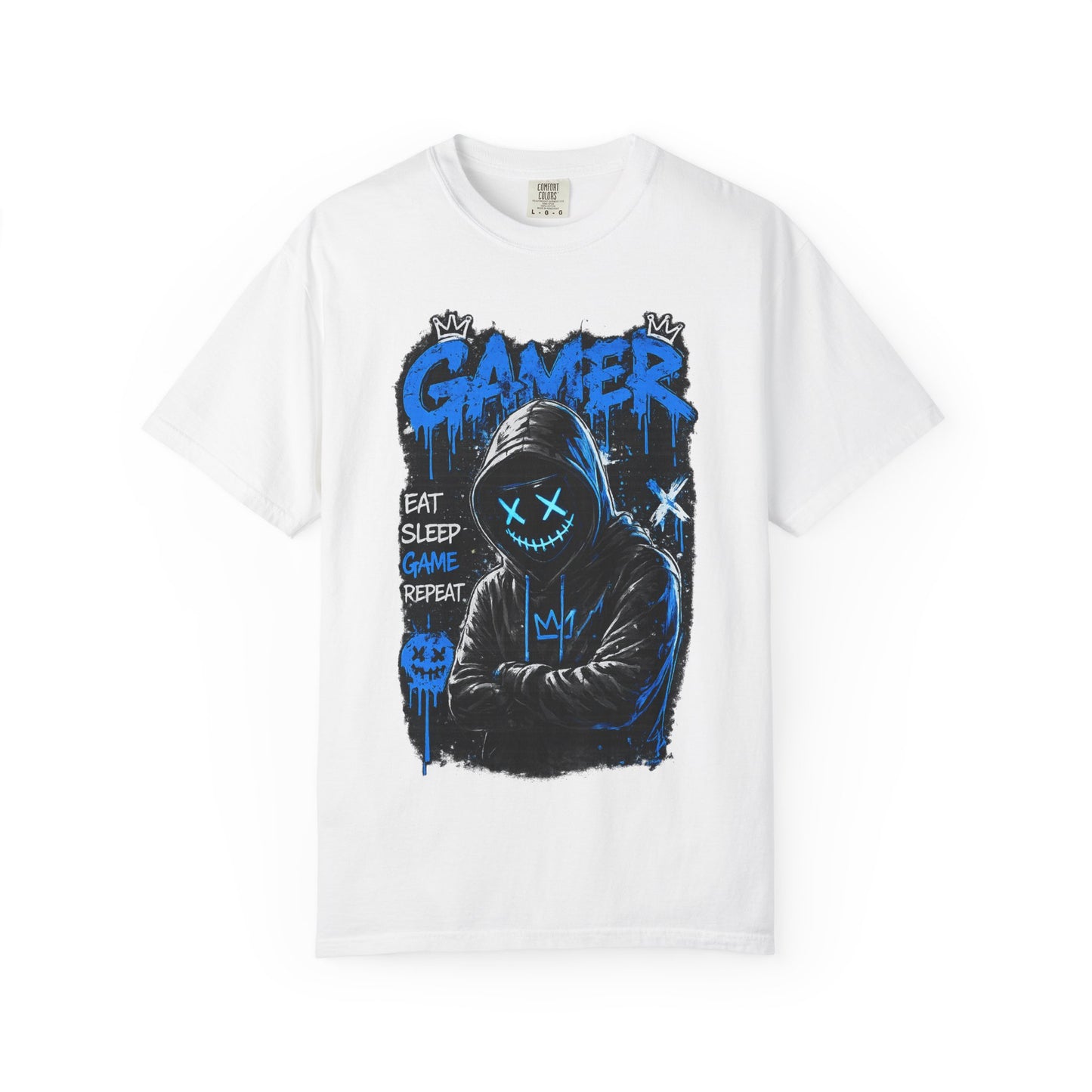 Gamer Hoodie Graphic T-Shirt — "Eat Sleep Game Repeat" Streetwear Tee