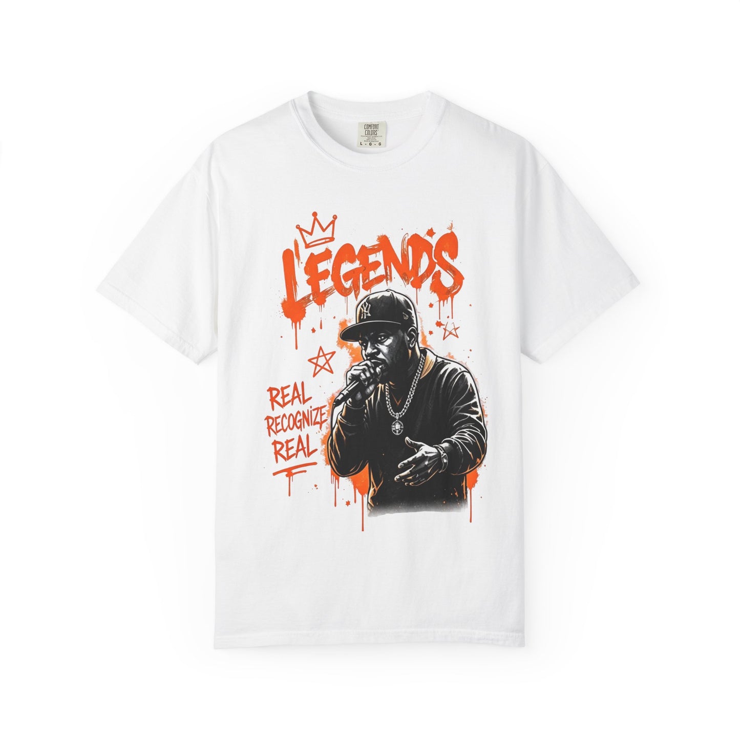 Legend’s Rapper Graphic T-Shirt — “Real Recognize Real” Streetwear Tee
