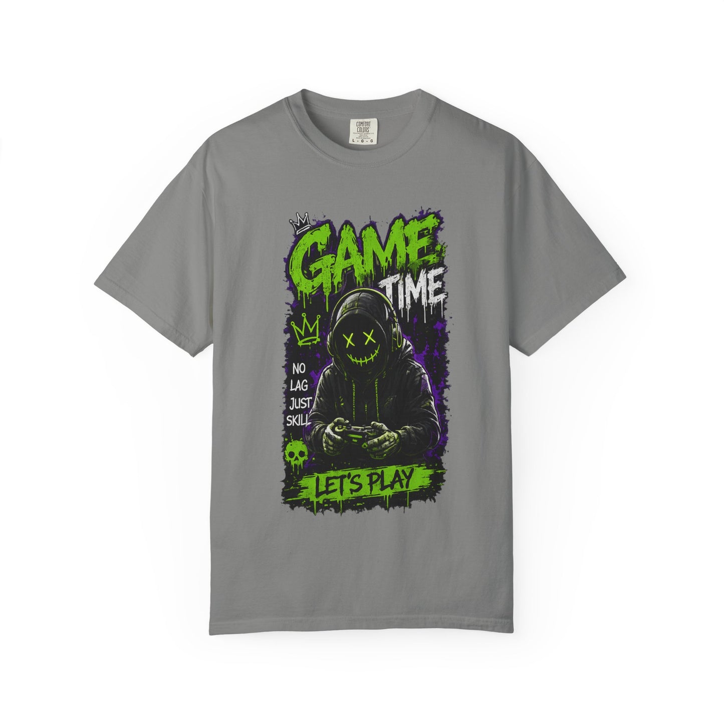 Gaming Graphic T-Shirt — "Game Time: Let’s Play" Neon Gamer Tee