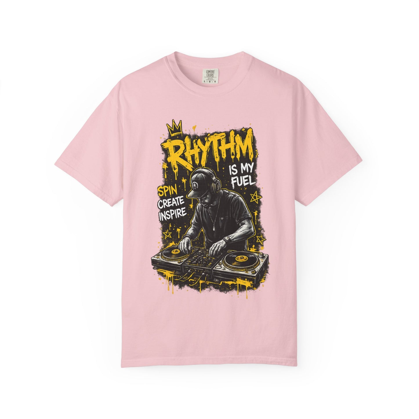 Rhythm Is My Fuel DJ T-Shirt — Spin Create Inspire Graphic Tee