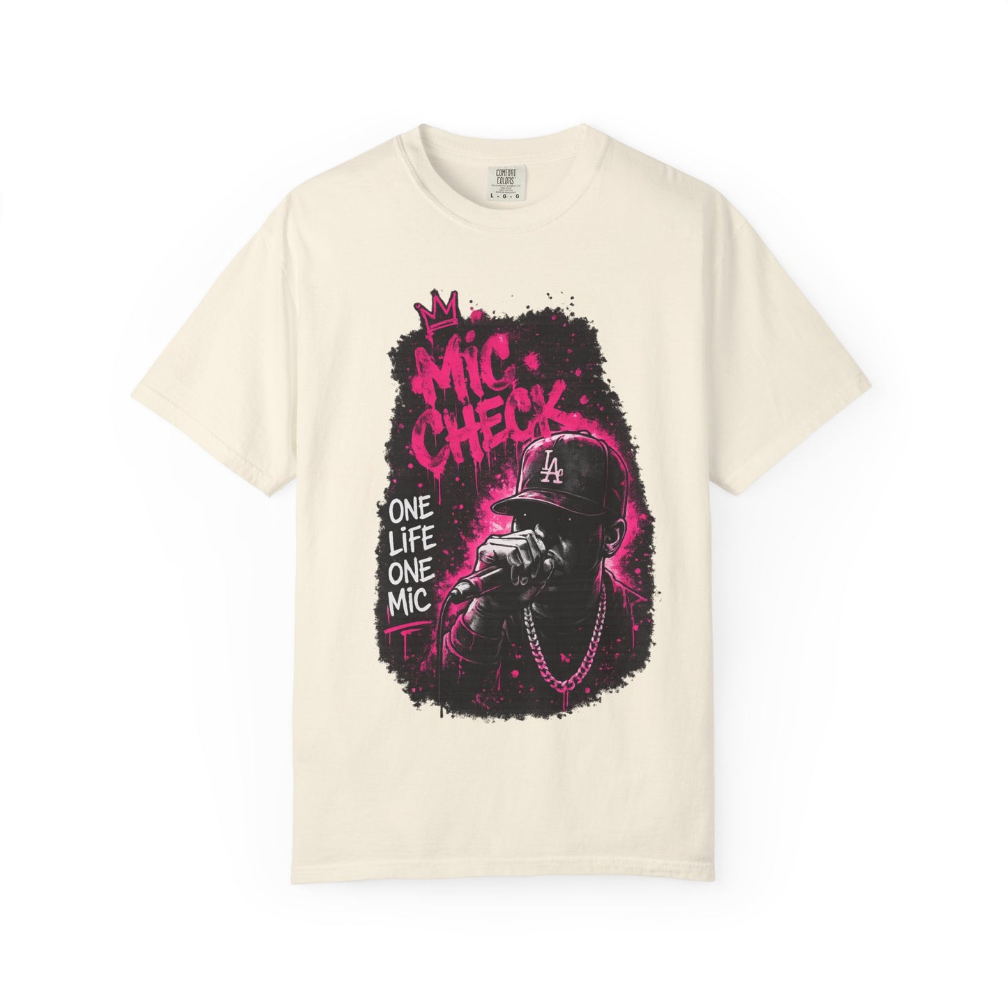 Mic Check T-Shirt — One Life One Mic Hip-Hop Graphic Tee