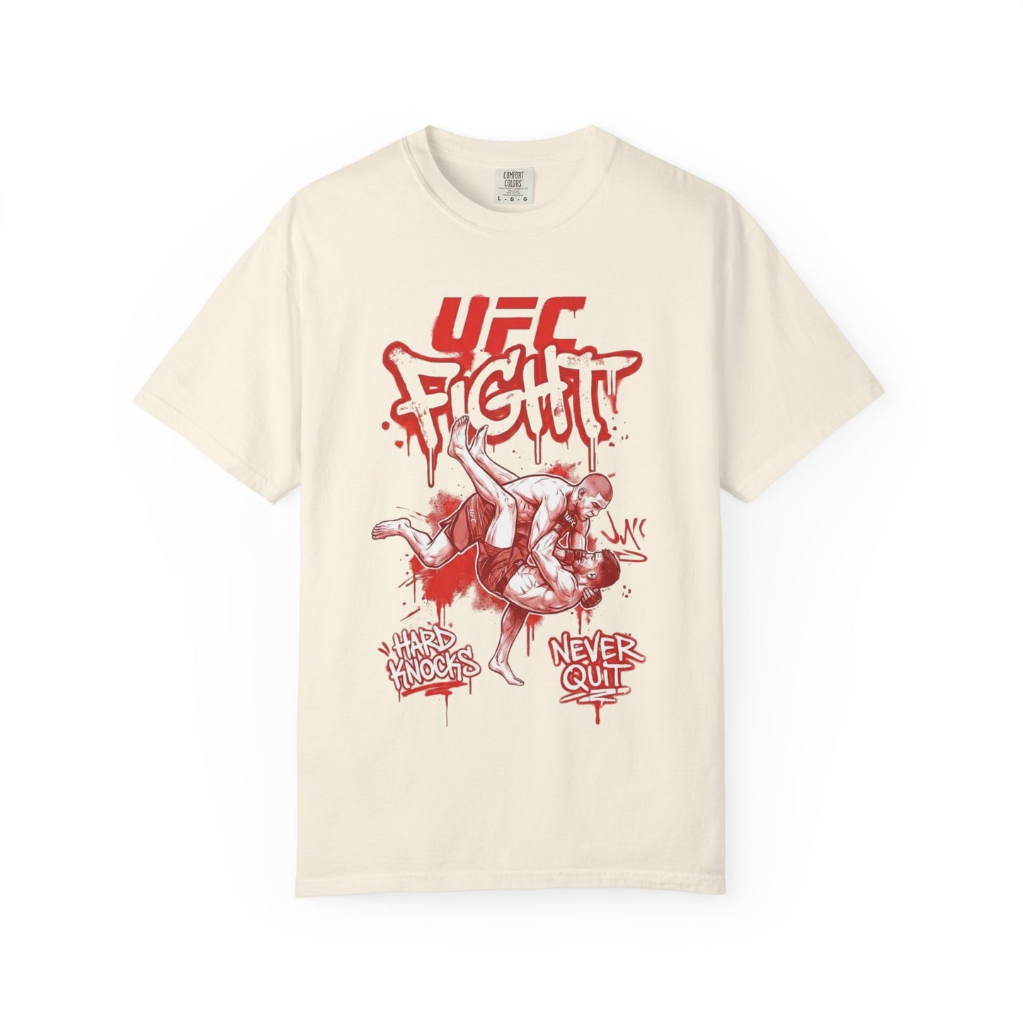 UFC Fight T-Shirt — 'Never Quit' MMA Graphic Tee