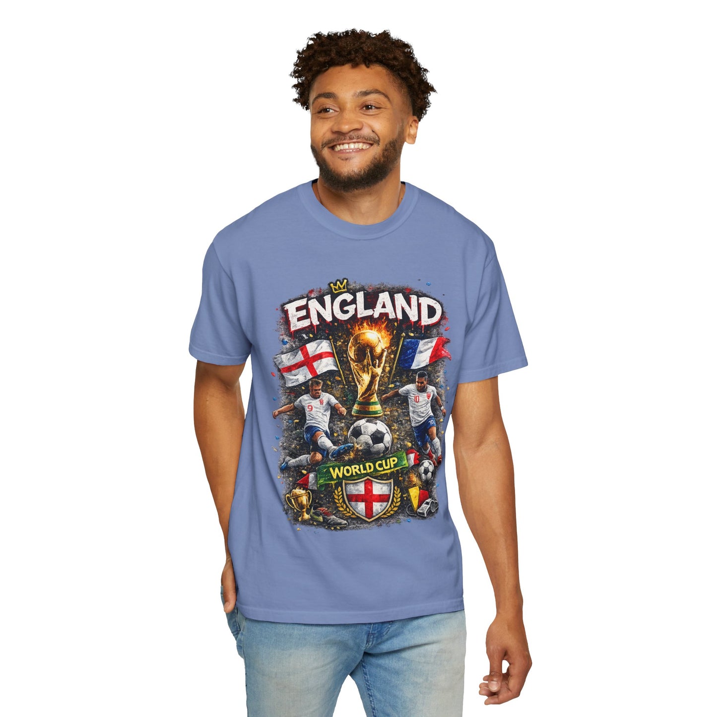England World Cup Soccer T-Shirt | Football Trophy, St George Flags