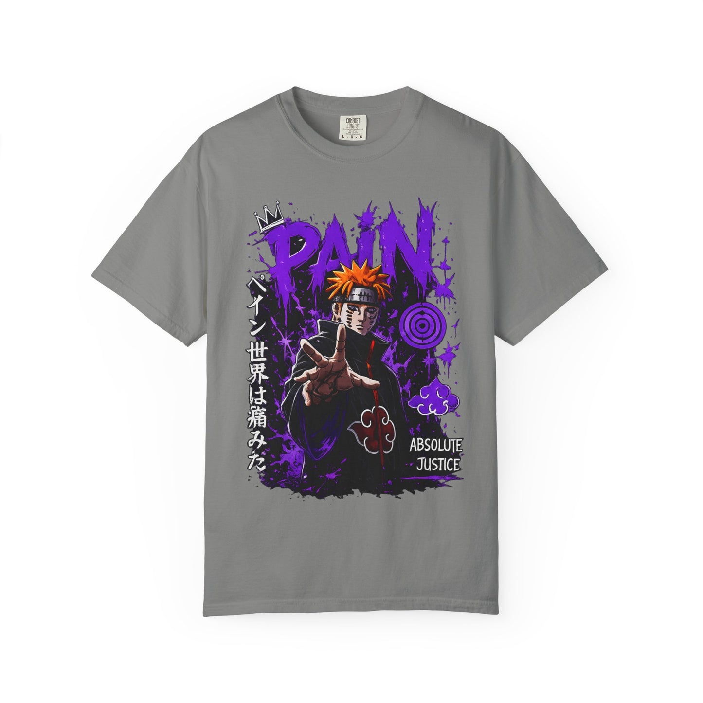Anime Pain Graphic T-Shirt — 'Pain' & Akatsuki Design with Japanese Text