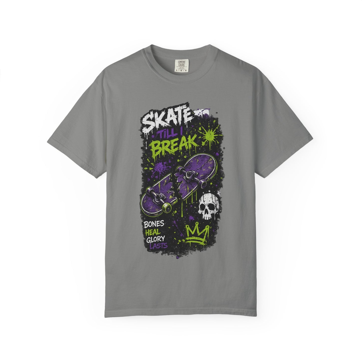 Skate Break Graphic T-Shirt — Skateboard Skull Streetwear