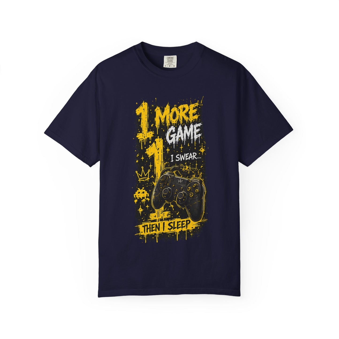 Gaming T-Shirt — “1 More Game I Swear Then I Sleep” Graphic Tee
