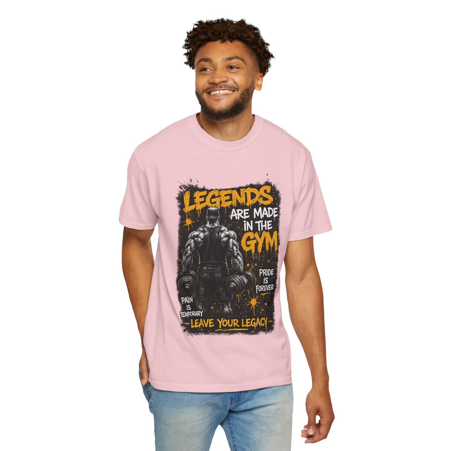 Legends Are Made in the Gym T-Shirt — Motivational Weightlifting Tee