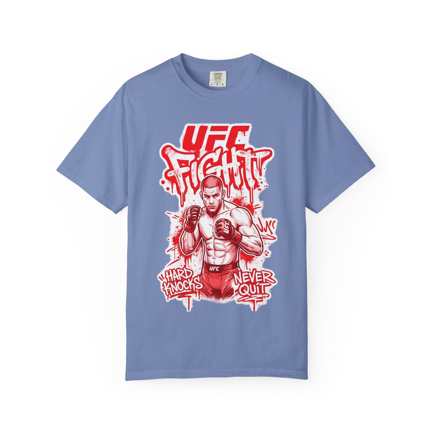 Fight Club MMA T-Shirt — 'UFC Fight' Graphic Tee, 'Hard Knocks Never Quit'