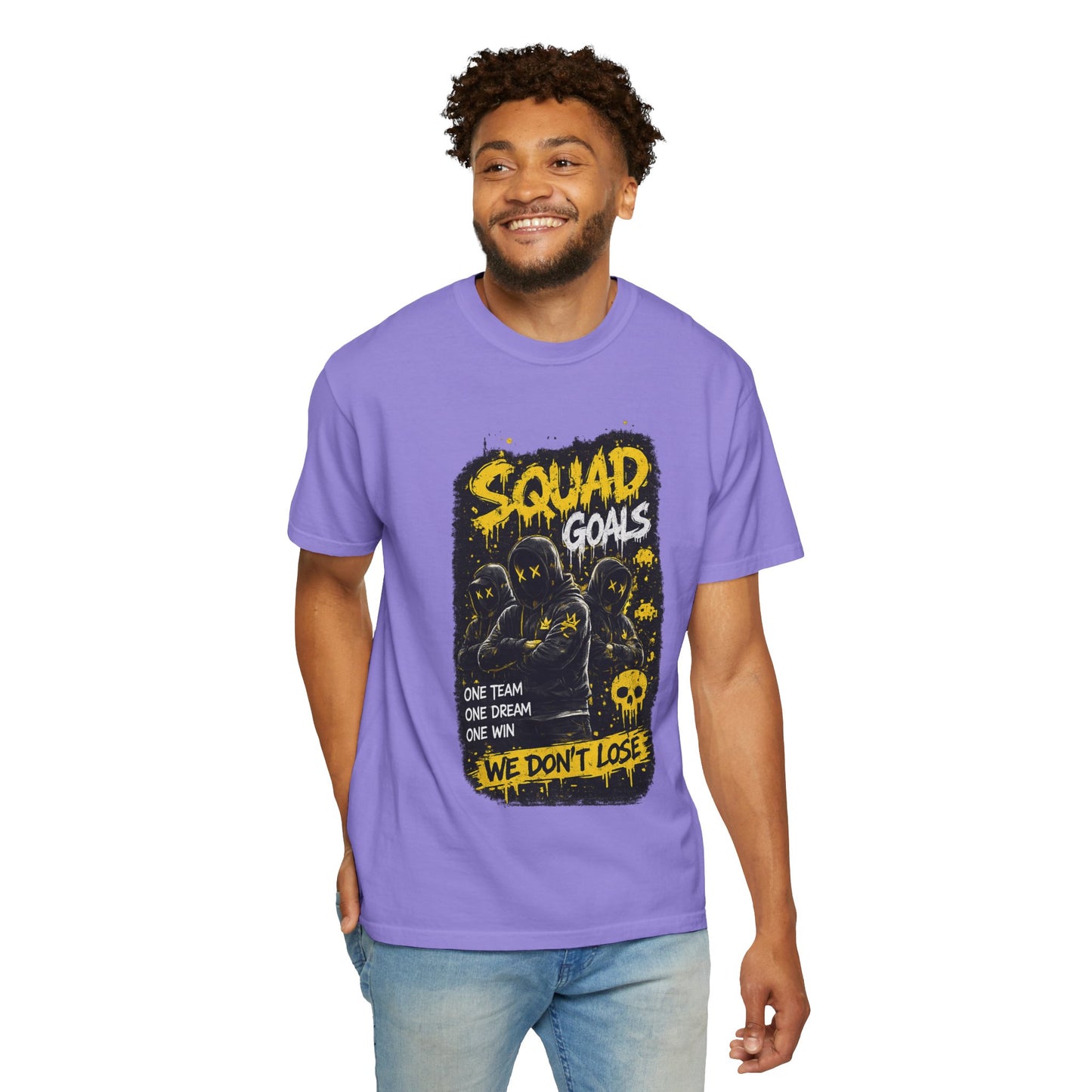 Squad Goals Graphic T-Shirt — 'We Don't Lose' Team Skull Tee