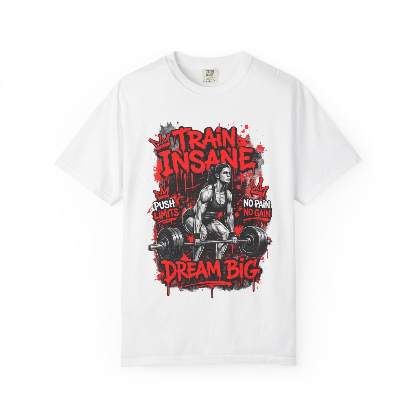 Train Insane Dream Big Gym T-Shirt — Motivational Weightlifting Tee