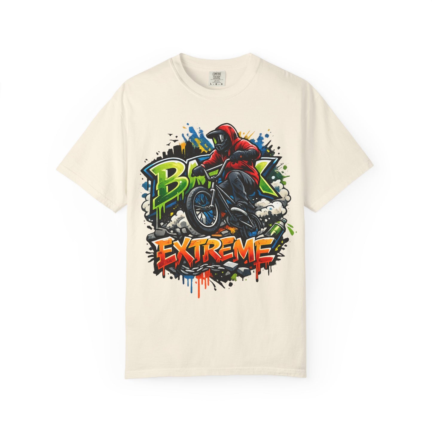 Extreme BMX Rider T-Shirt — Graffiti Stunt Bike Tee