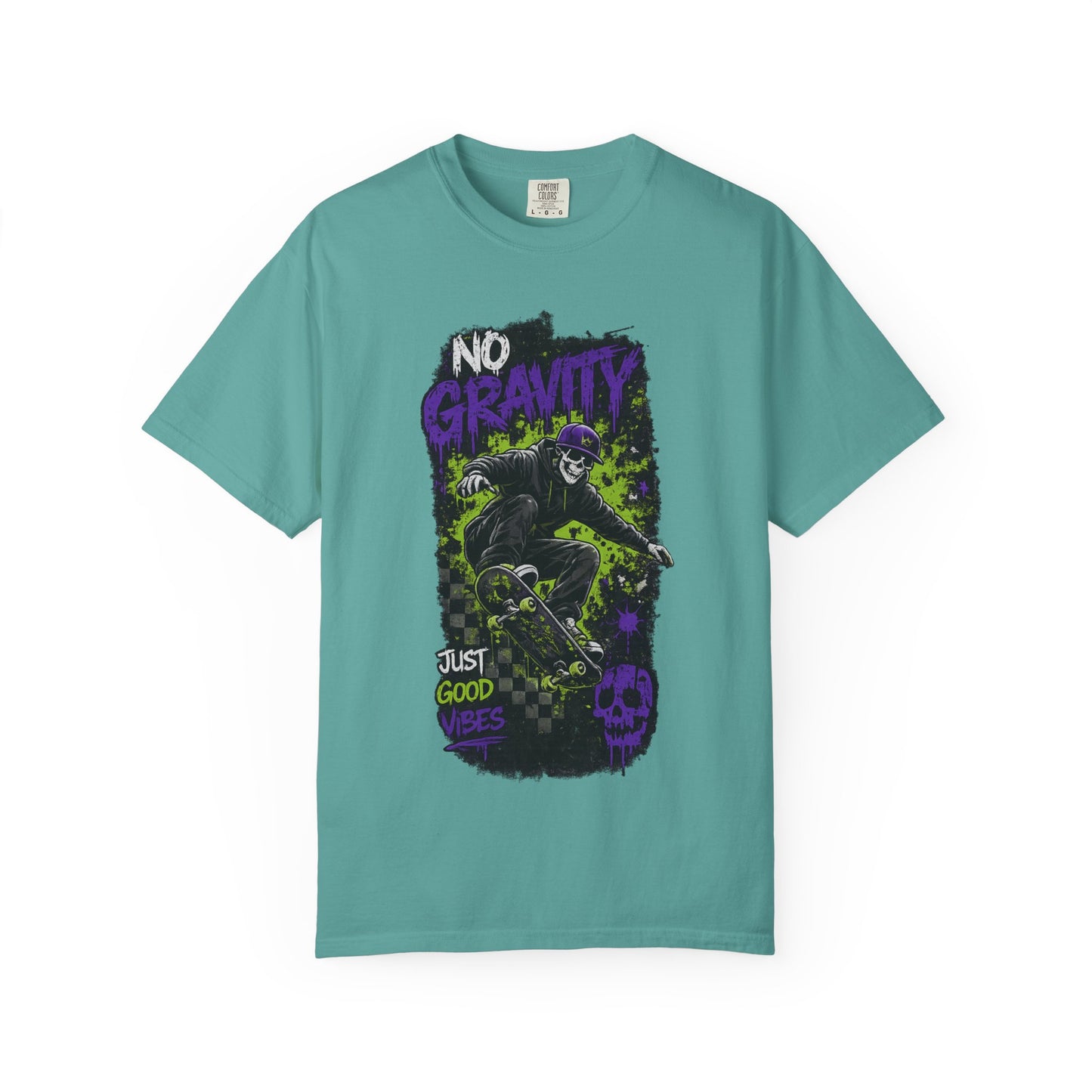 No Gravity Skateboard T-Shirt — Skate Punk Graphic Tee ("Just Good Times")