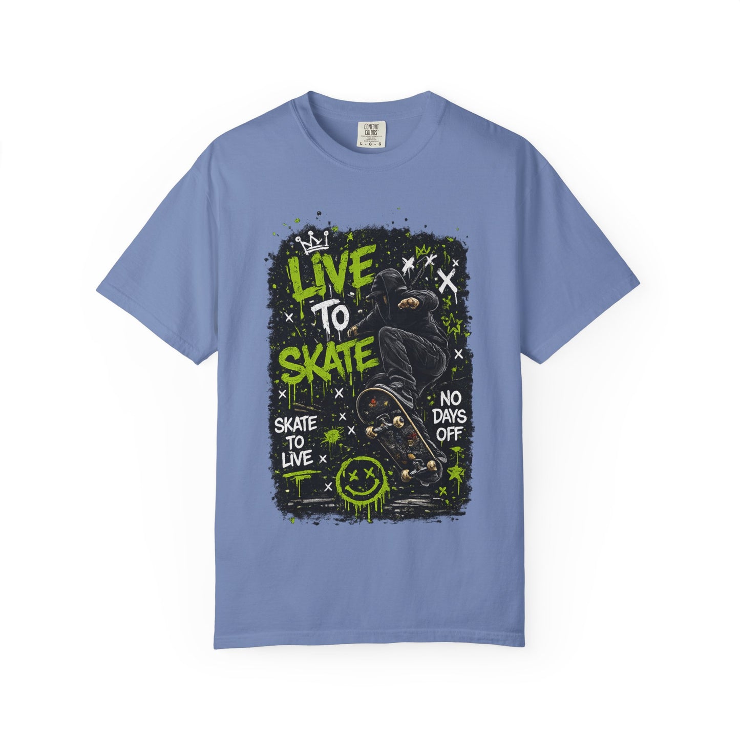 Live to Skate Graphic T-Shirt – Skateboarder Streetwear Tee
