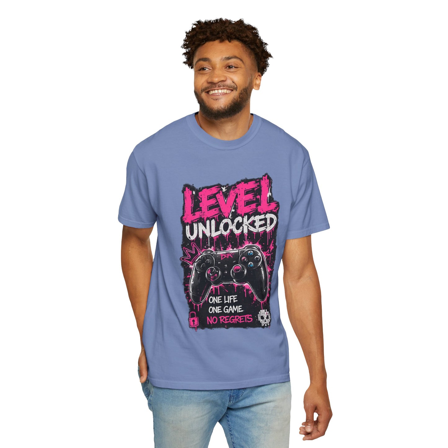 Level Unlocked Gamer T-Shirt — "One Life, One Game" Graphic Tee