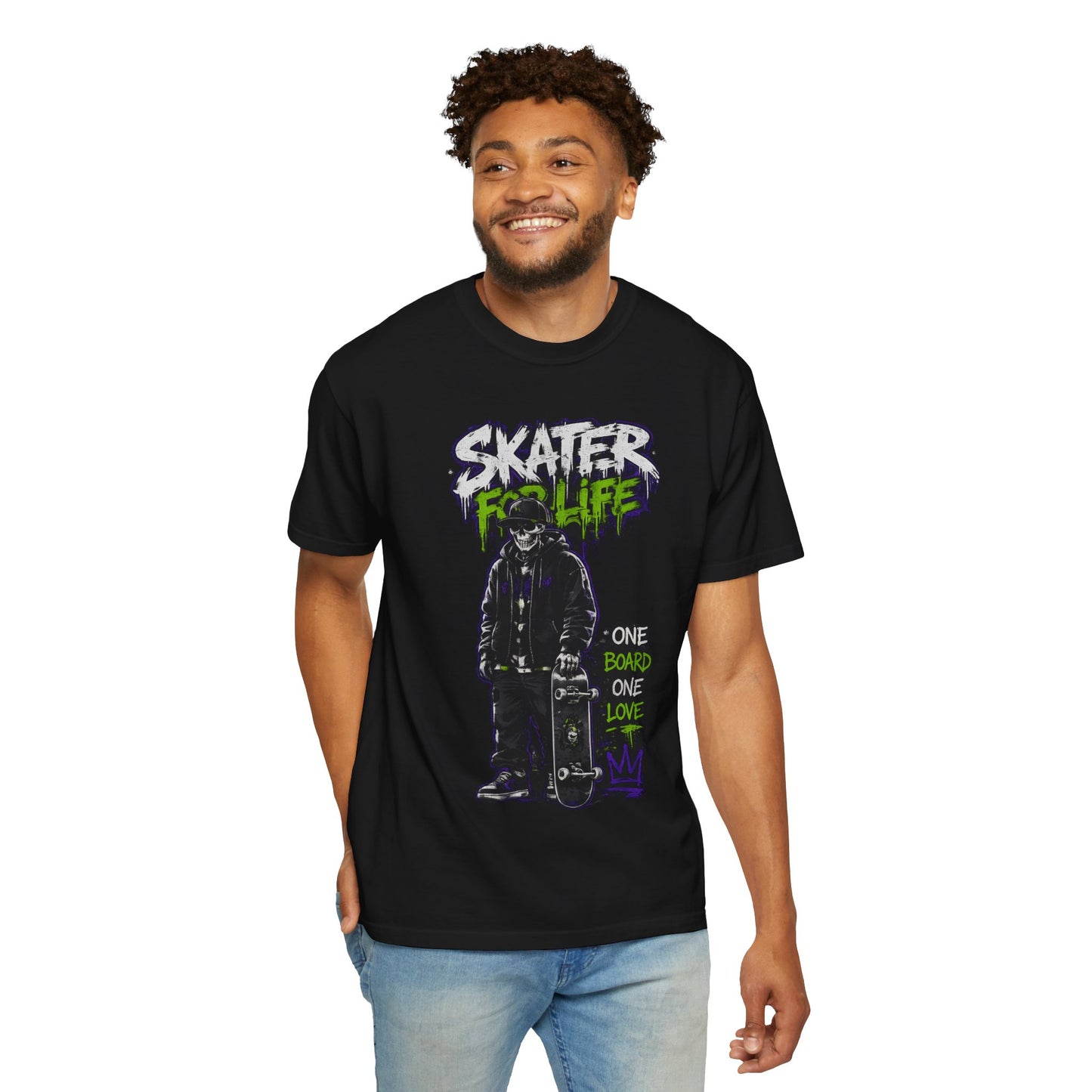 Skater for Life T-Shirt — One Board One Love Skateboard Graphic Tee