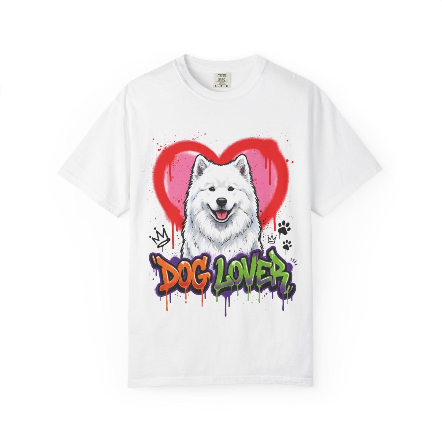 Dog Lover T-Shirt — Cute Samoyed Heart Graphic Tee