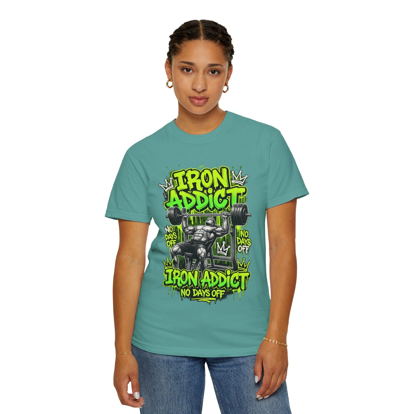 Iron Addict weightlifting graphic tee | T-Shirt