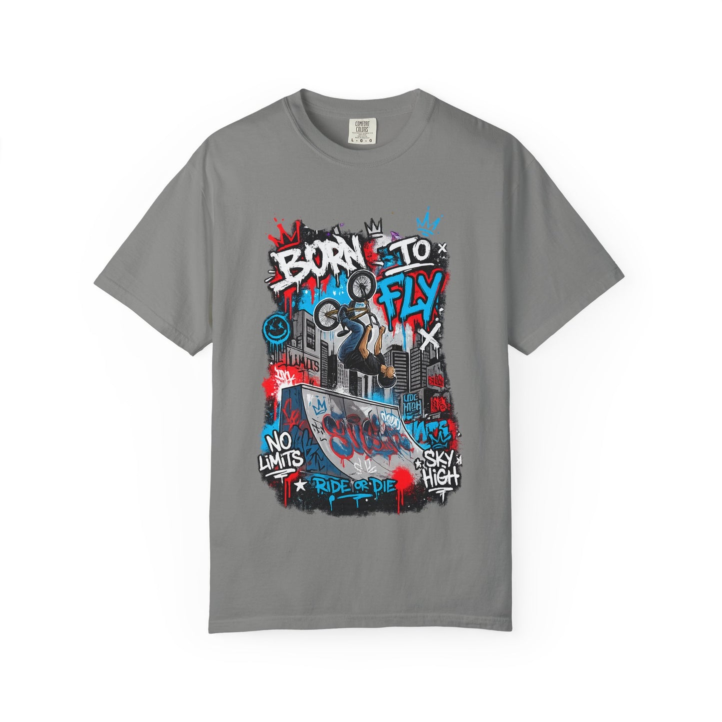 Born to Fly BMX Graffiti T-Shirt | Skate Bike Street Art Tee