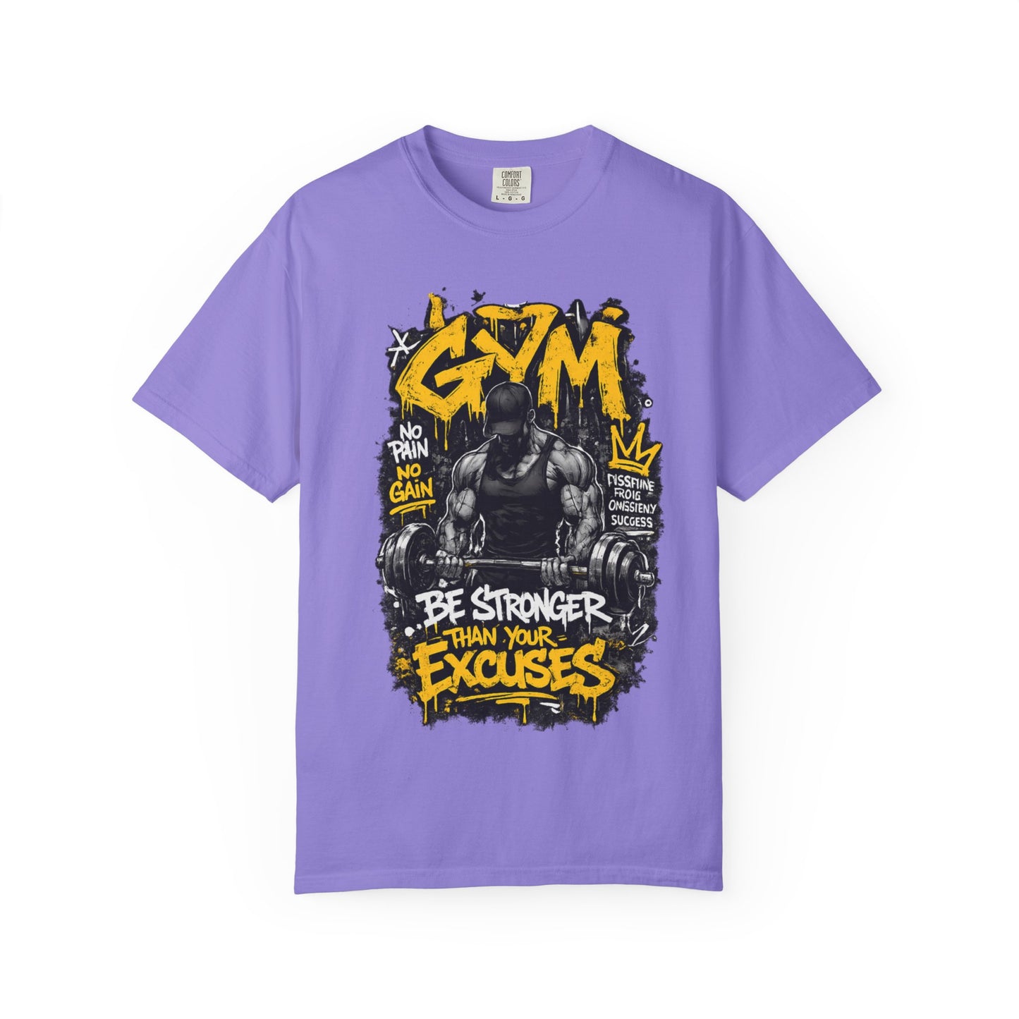 Gym Weightlifting Illustration T-shirt | Be Stronger Than Your Excuses