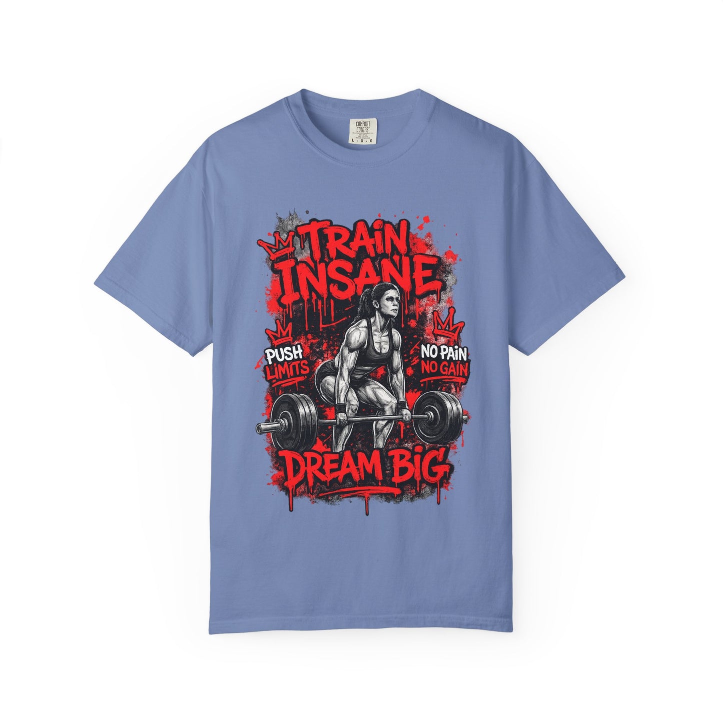 Train Insane Dream Big Gym T-Shirt — Motivational Weightlifting Tee