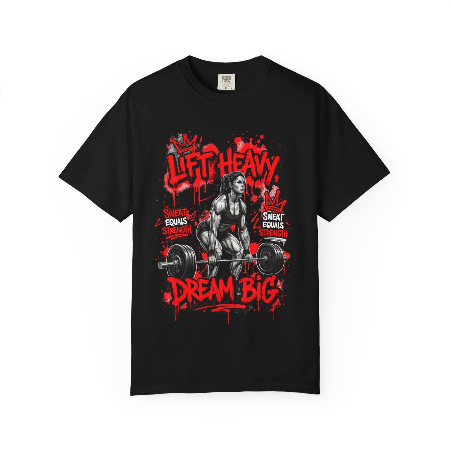 Lift Heavy Dream Big T-shirt | Female Deadlift Weightlifting Design