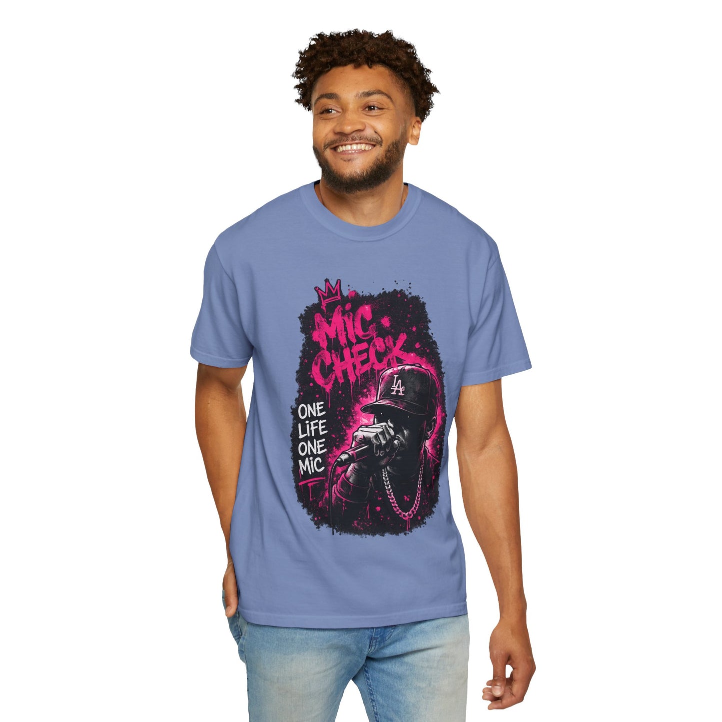 Mic Check T-Shirt — One Life One Mic Hip-Hop Graphic Tee