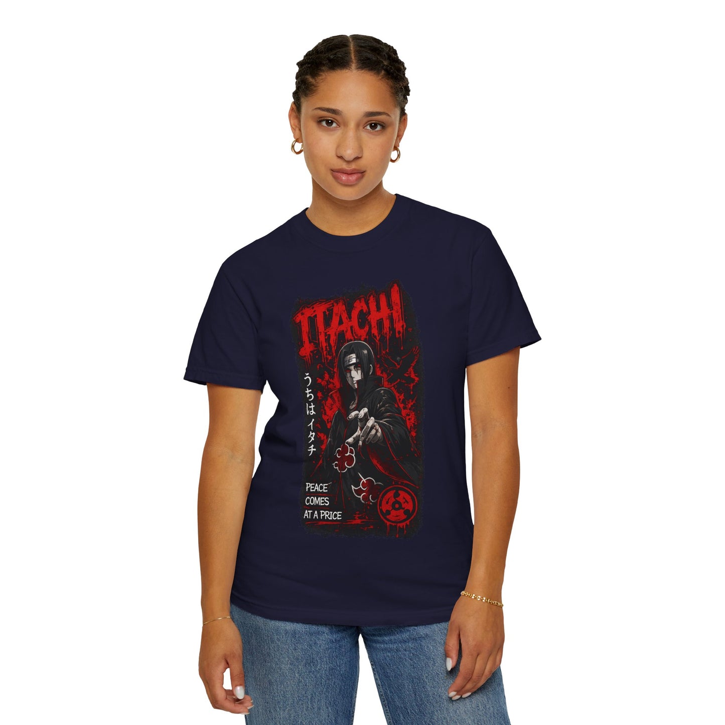 Itachi Graphic T-Shirt — Anime Villain Illustration "Peace Comes at a Price"