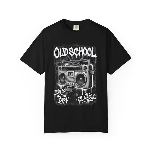 Old School Boombox T-Shirt — "Back in the Day" Vintage Hip Hop Graphic Tee