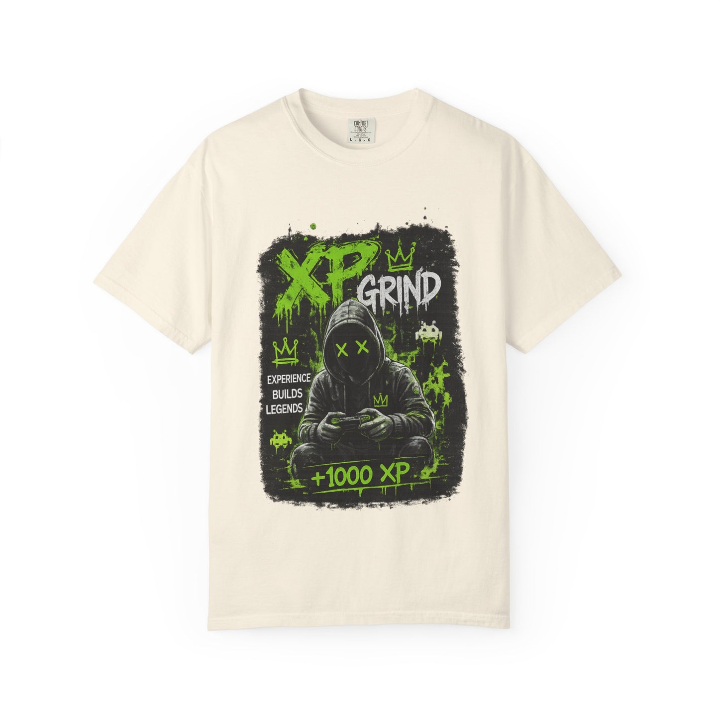 XP Grind Gamer T-Shirt — +1000 XP Hoodie-Style Graphic Tee for Gamers