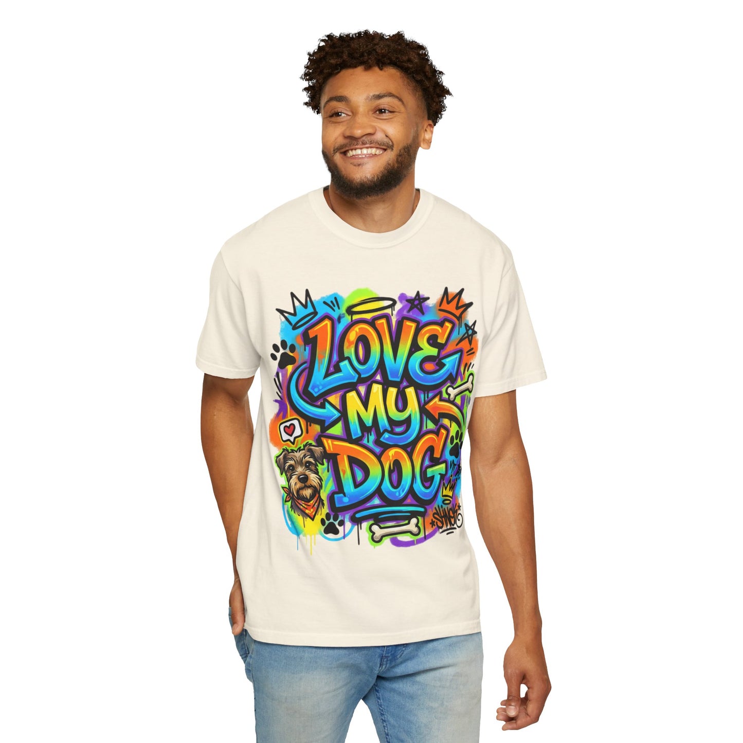 Love My Dog Graffiti T-Shirt
