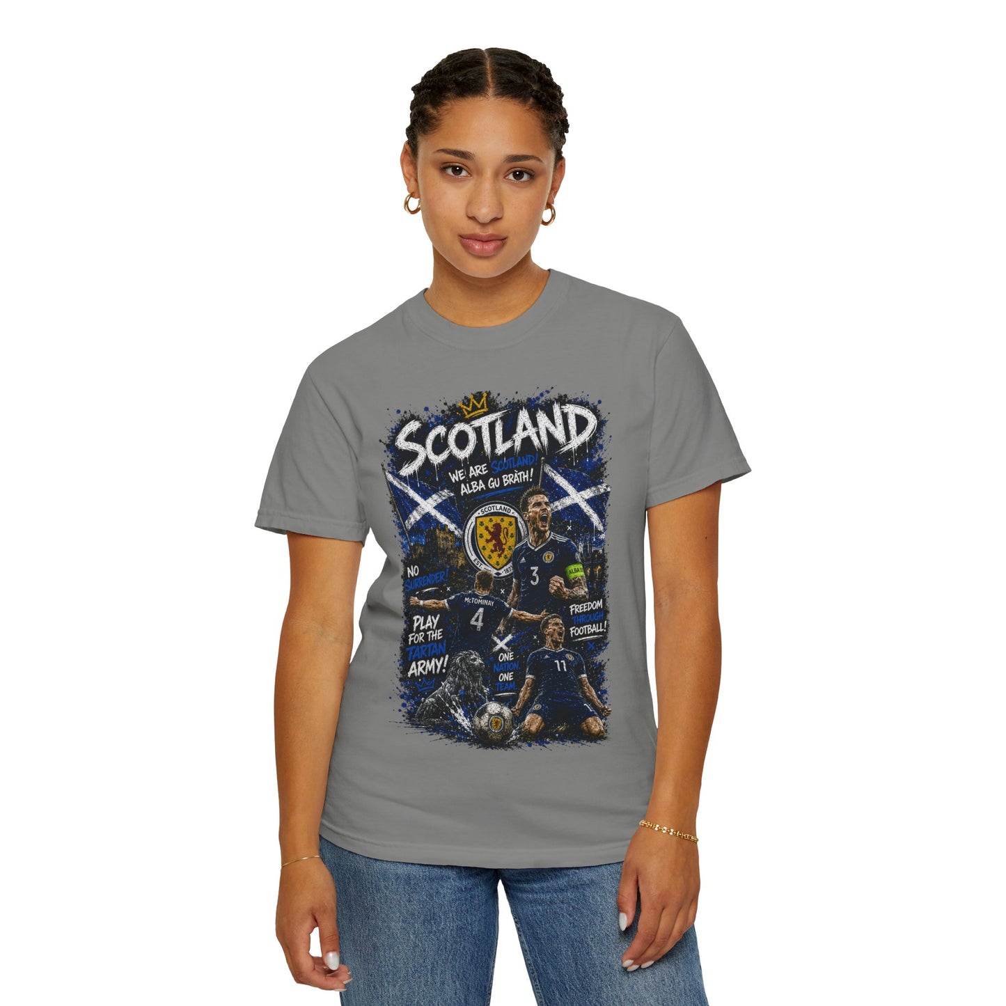 Scotland Football Players T-shirt | Scottish Soccer Crest, Saltire Graphics