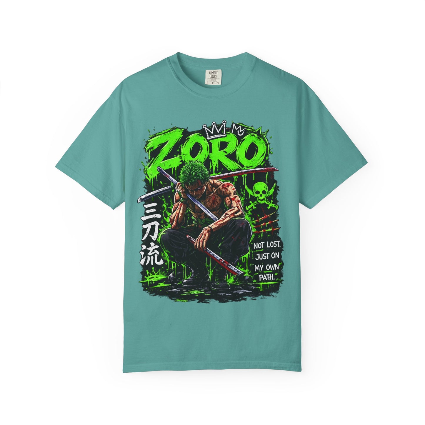 Zoro Anime Graphic T-Shirt — 'Not Lost, Just On My Own Path' Design