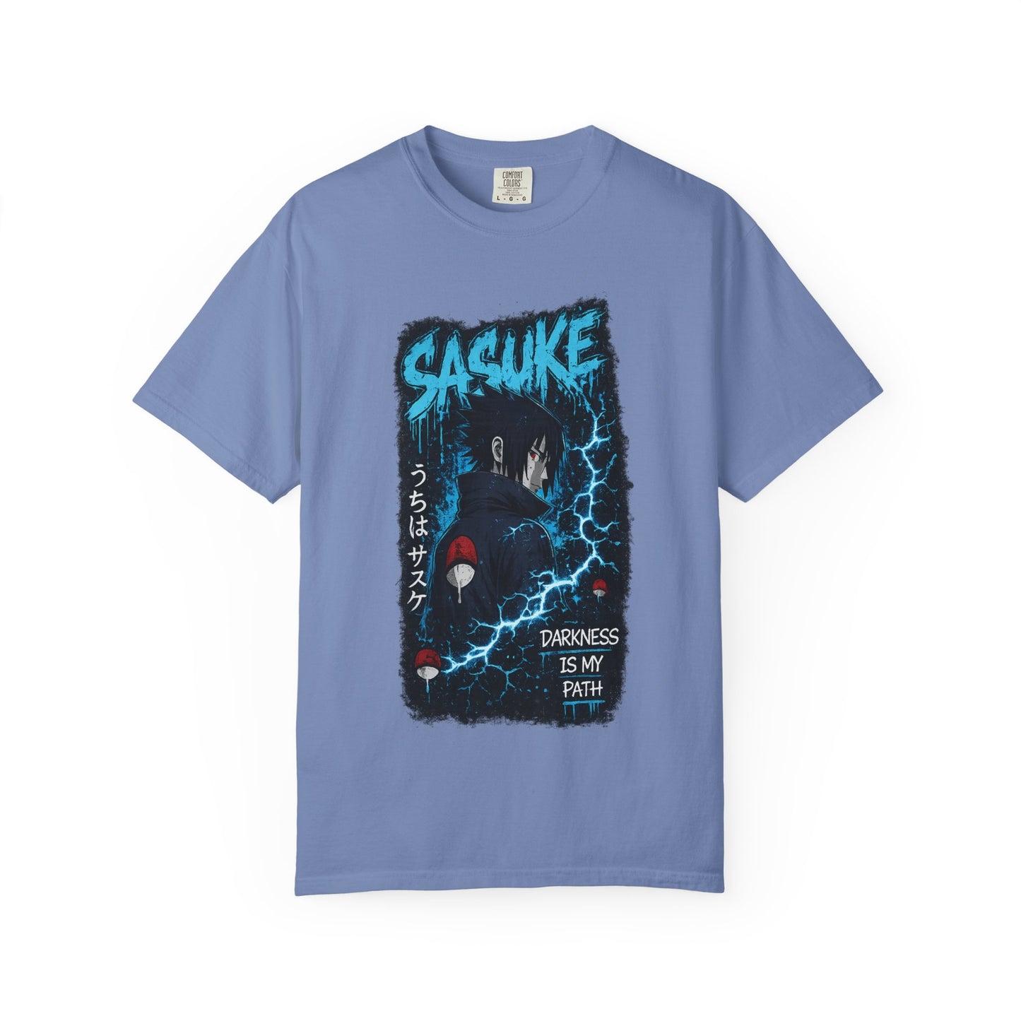 Sasuke Anime T-Shirt — "Darkness Is My Path" Graphic Tee