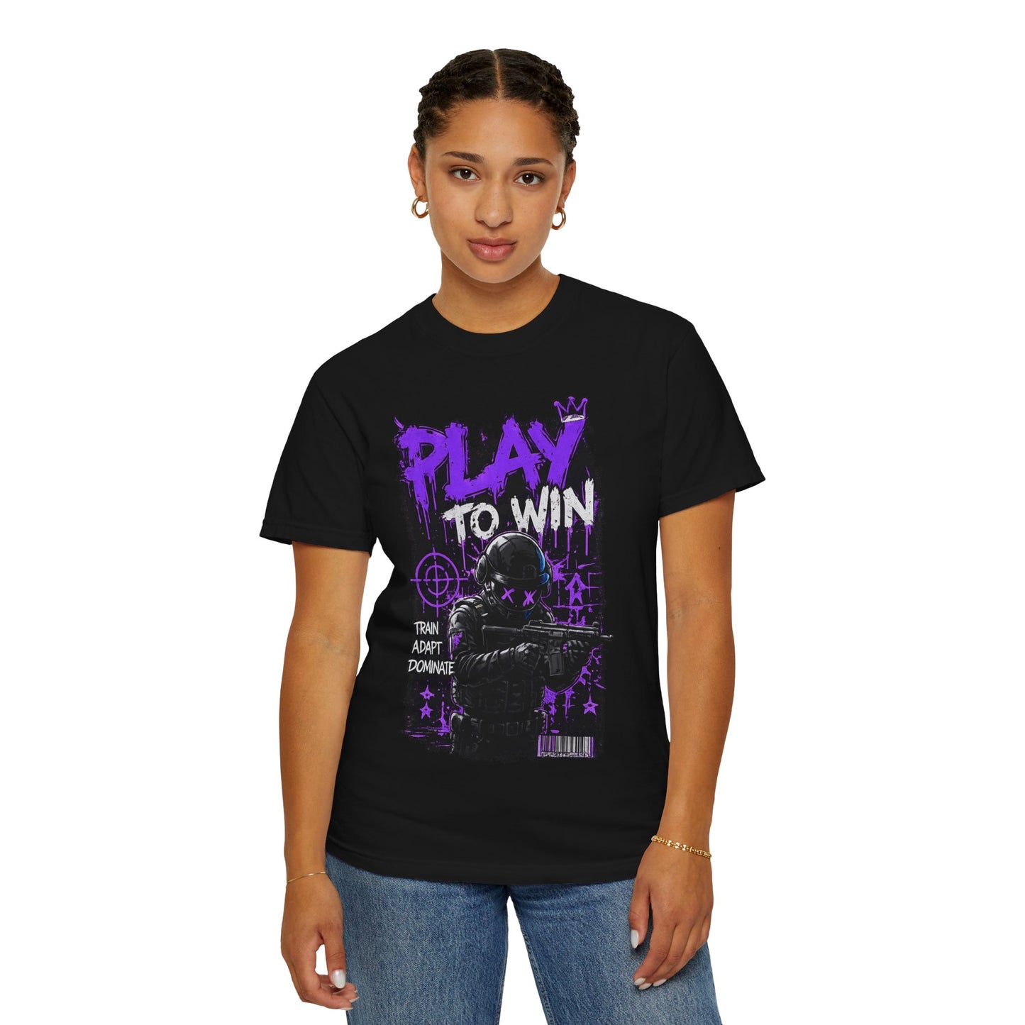 Play to Win Graphic T-Shirt — Gamer Tactical Design