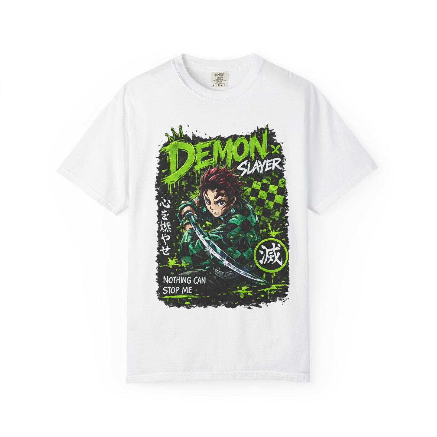Demon Slayer Graphic T-Shirt — 'Nothing Can Stop Me' Anime Hero Tee