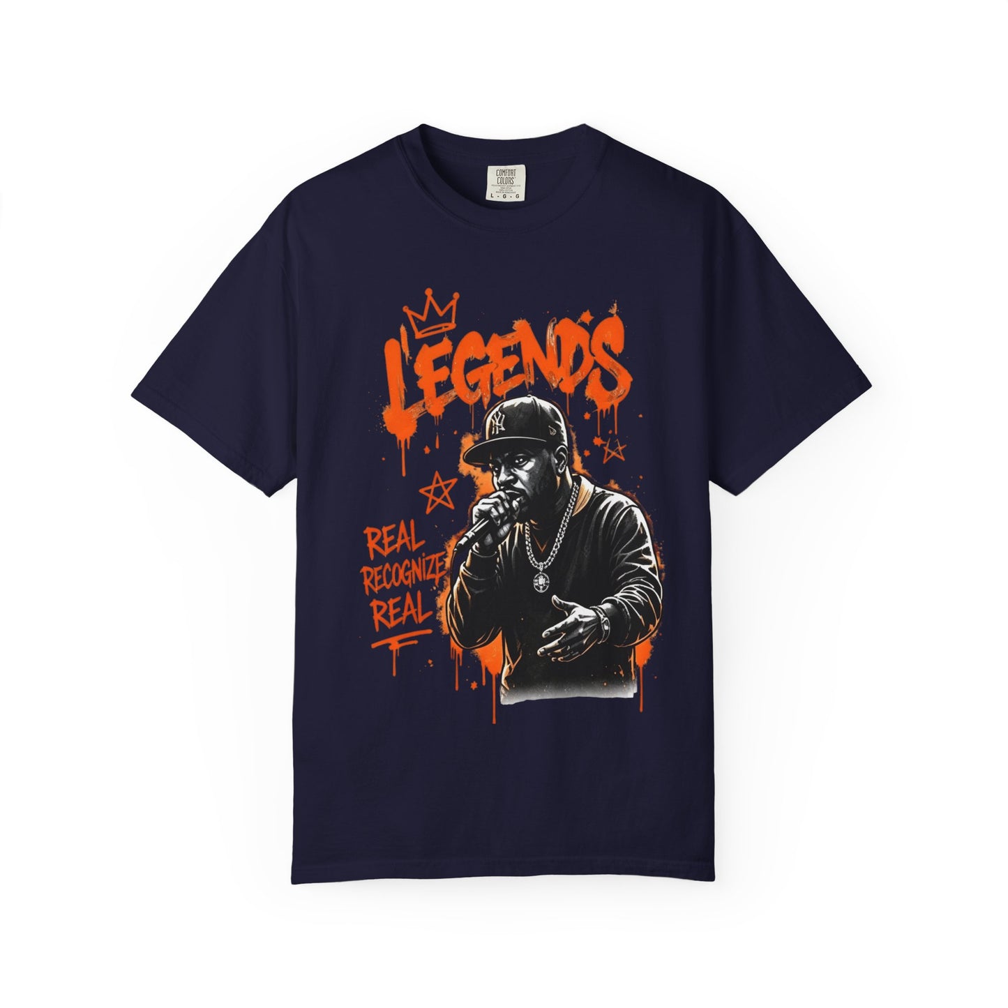 Legend’s Rapper Graphic T-Shirt — “Real Recognize Real” Streetwear Tee