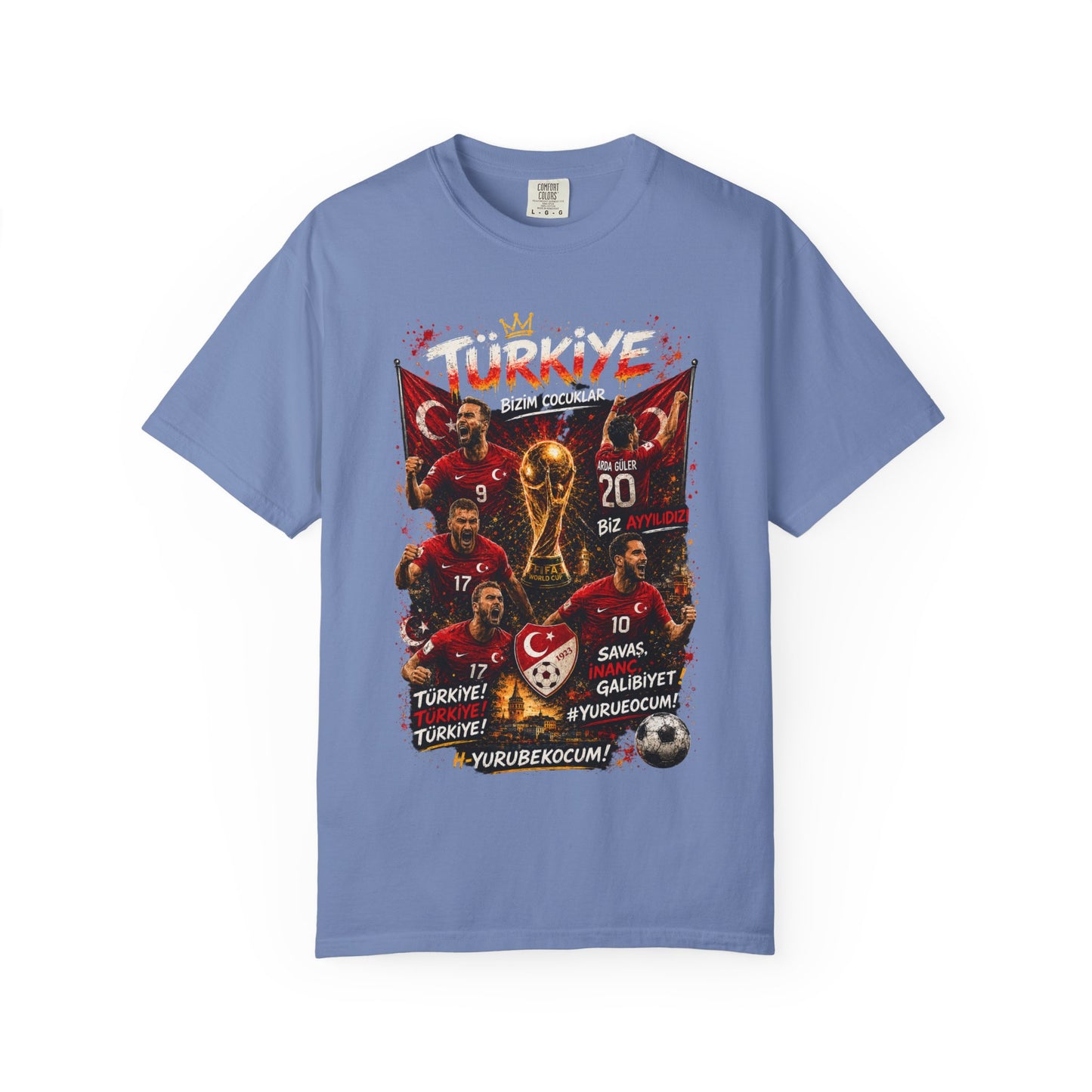 Turkey Football Champions T-Shirt | World Cup Trophy, Players, Turkish Flag