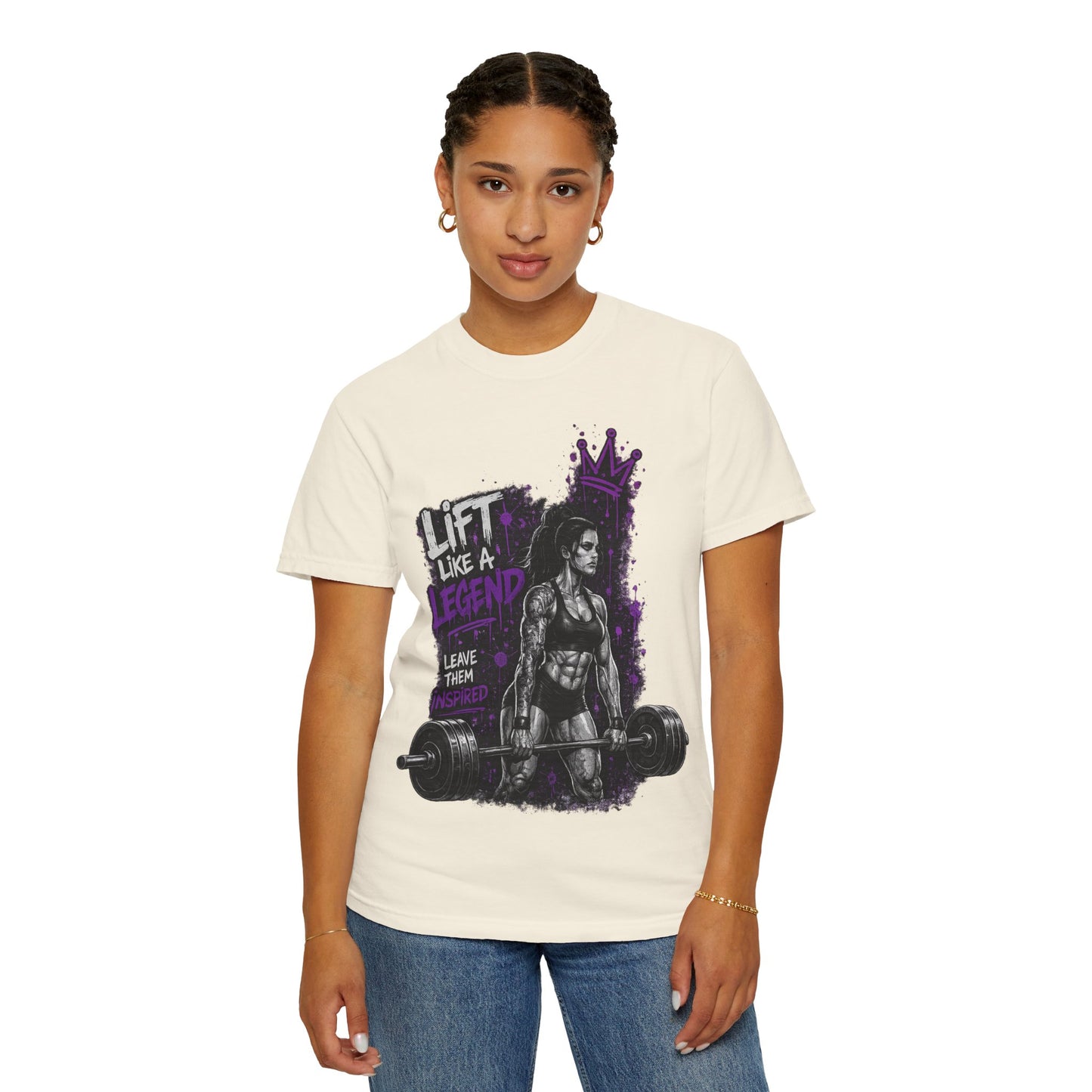 Lift Like a Legend Weightlifting T-Shirt — Female Power Deadlift Gym Tee