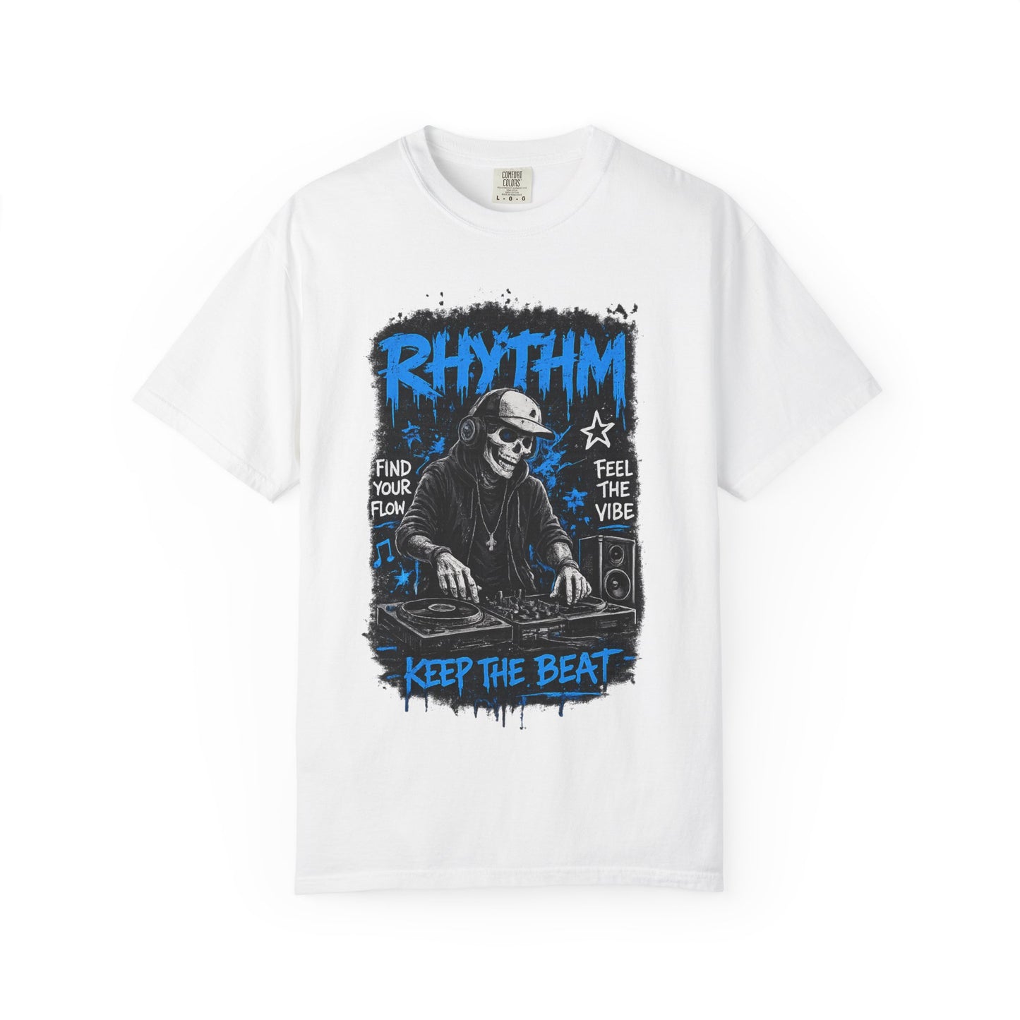 Rhythm DJ Skull Keep The Beat T-Shirt | Music Graphic Tee