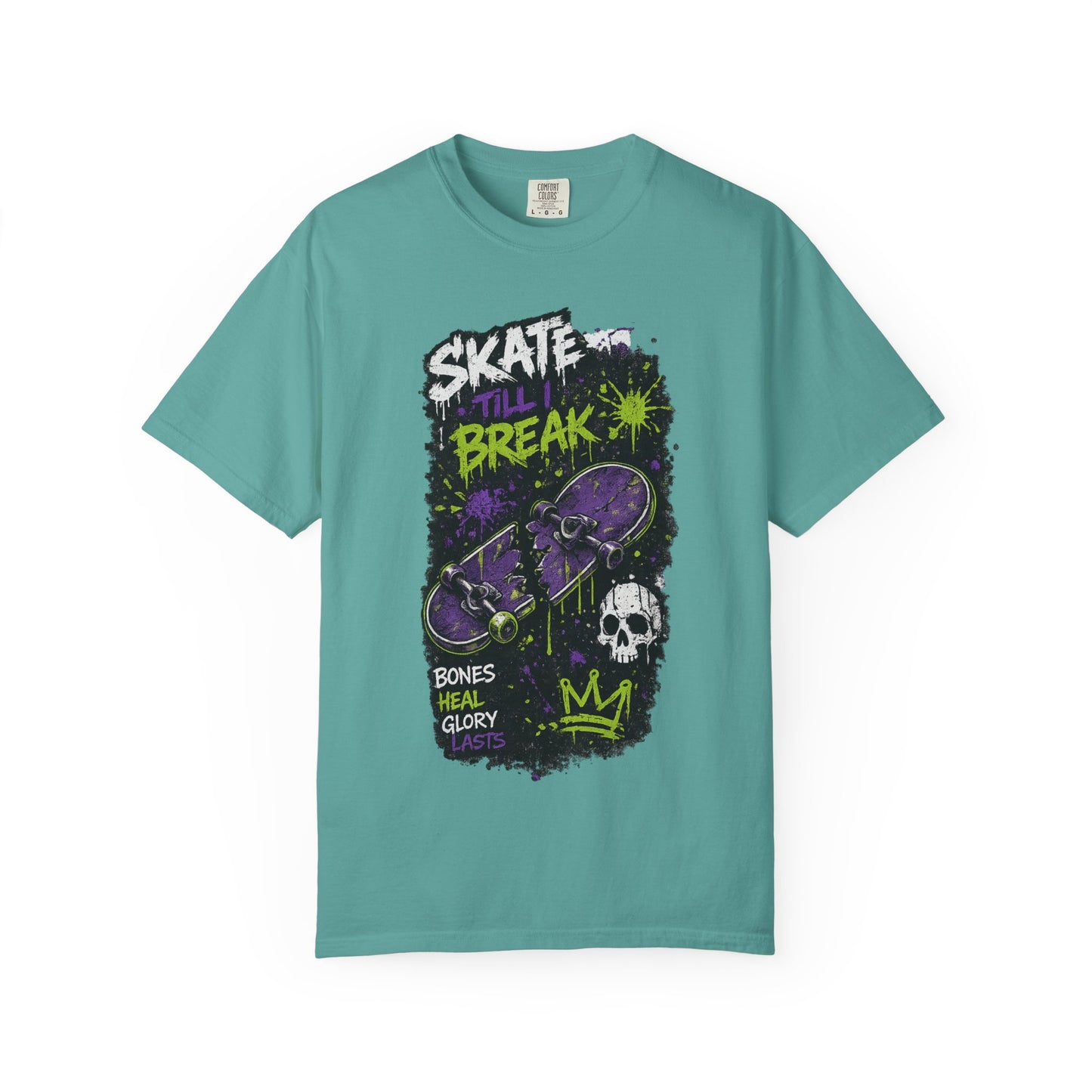 Skate Break Graphic T-Shirt — Skateboard Skull Streetwear