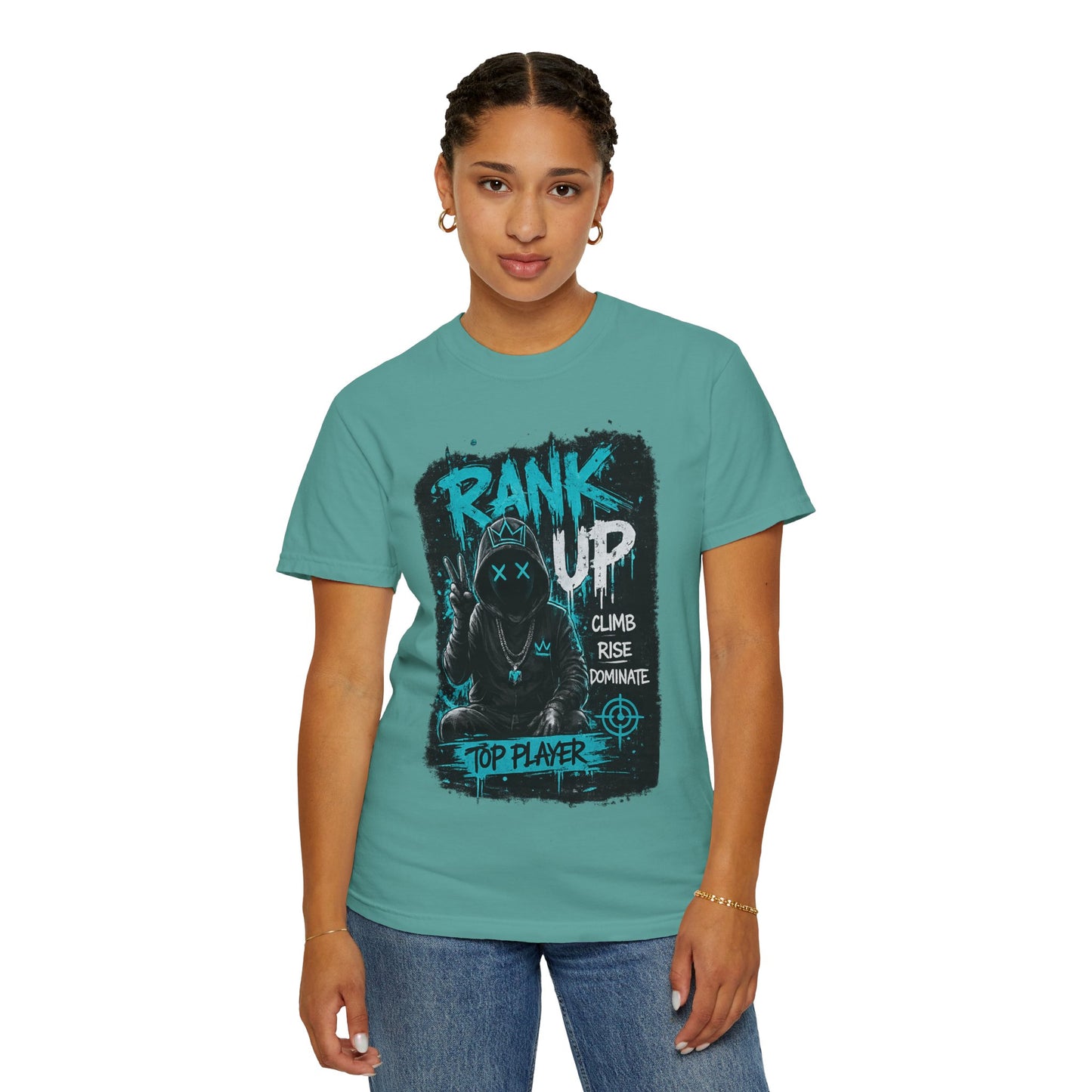 Rank Up Gaming T-Shirt — "Top Player" Gamer Graphic Tee