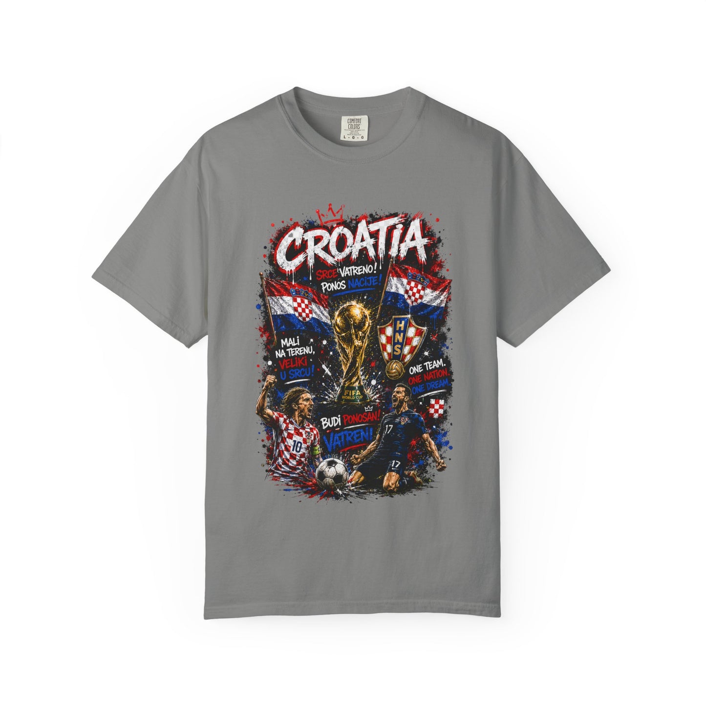 Croatia World Cup Trophy Soccer T-Shirt | Croatian Flag Football Tee